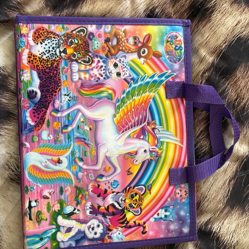 Lisa Frank Trifold Sticker Pad Activity Portfolio w/ Coloring Book, Stickers2016
